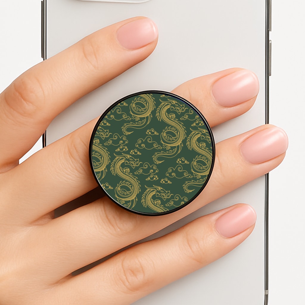 Green And Gold Dragon Pattern FunGrip