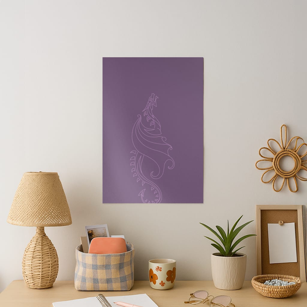 Flying Dragon - Dragon Patterns Art Print