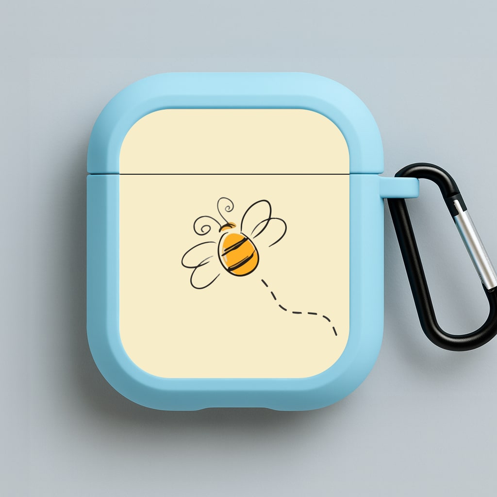 Spring Bee Blue AirPods Case
