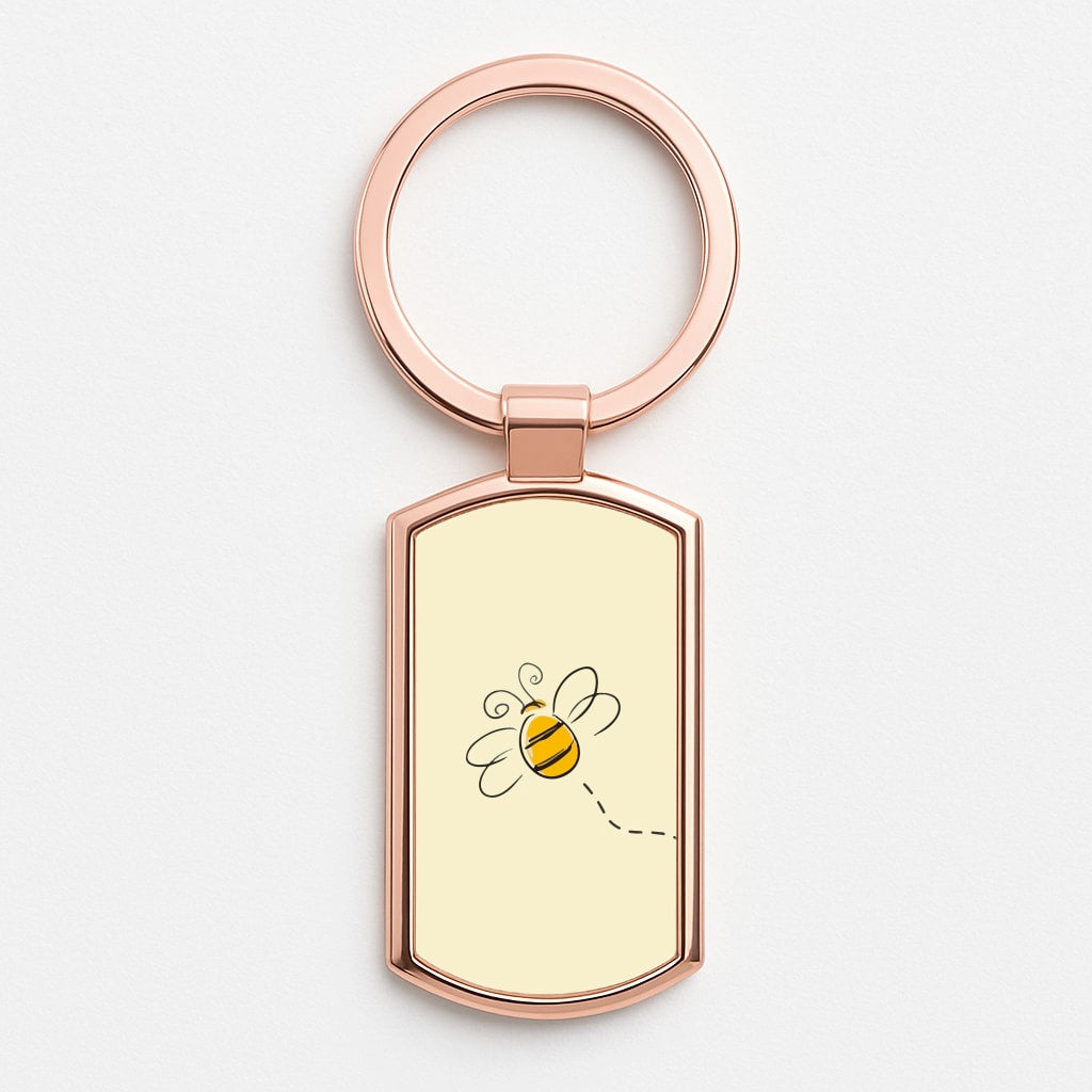 Spring Bee Rose Gold Keyring