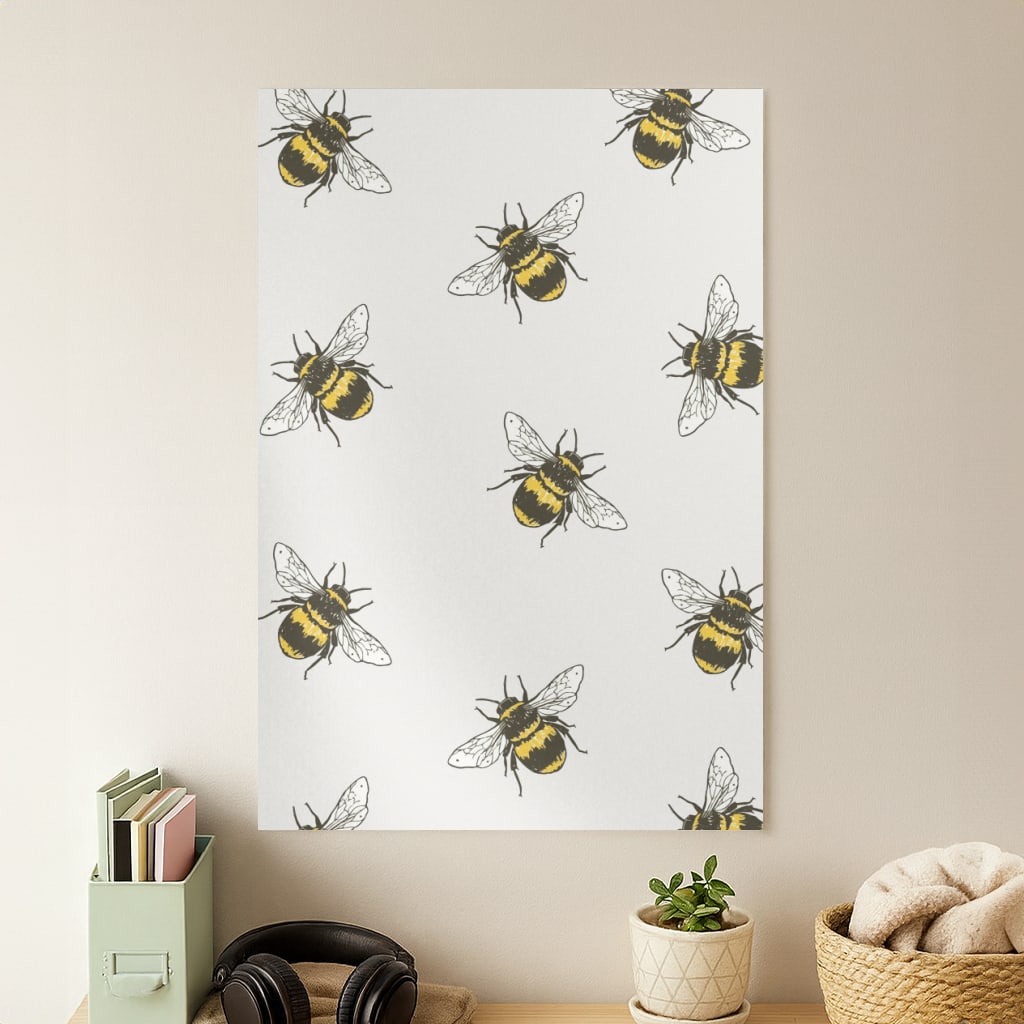 Bumblebee Pattern Poster
