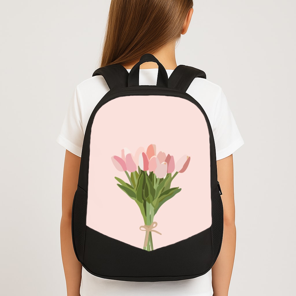 Spring Tulips Large School Bag
