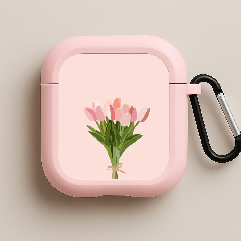 Spring Tulips Pink AirPods Case