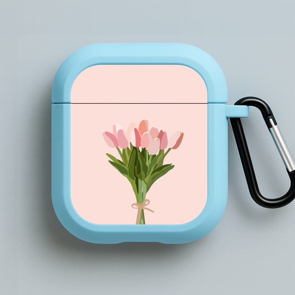 Spring Tulips Blue AirPods Case