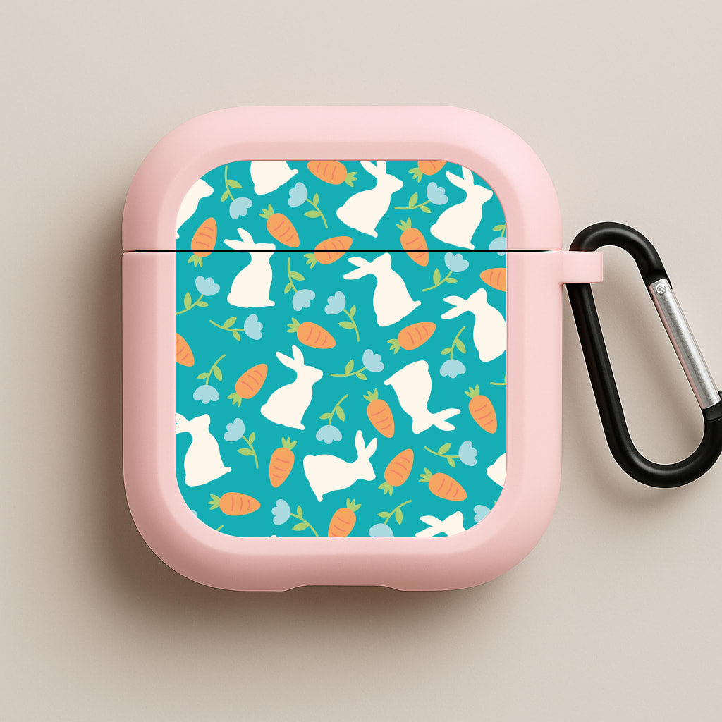 Bunnies And Carrots - Easter Patterns Pink AirPods Case