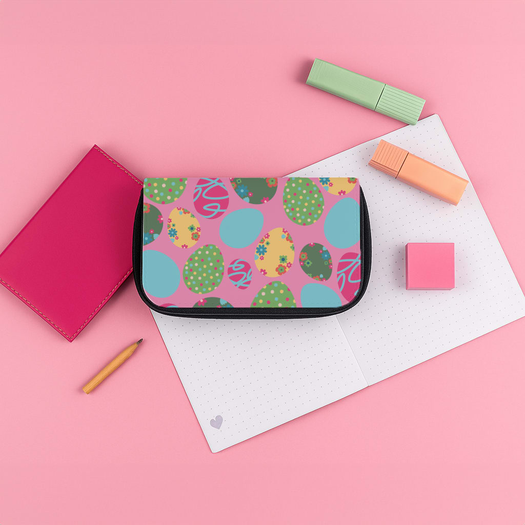 Pink Easter Eggs - Easter Patterns Pencil Case