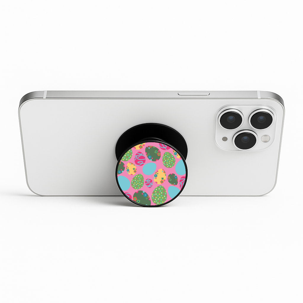 Pink Easter Eggs - Easter Patterns Phone Stand