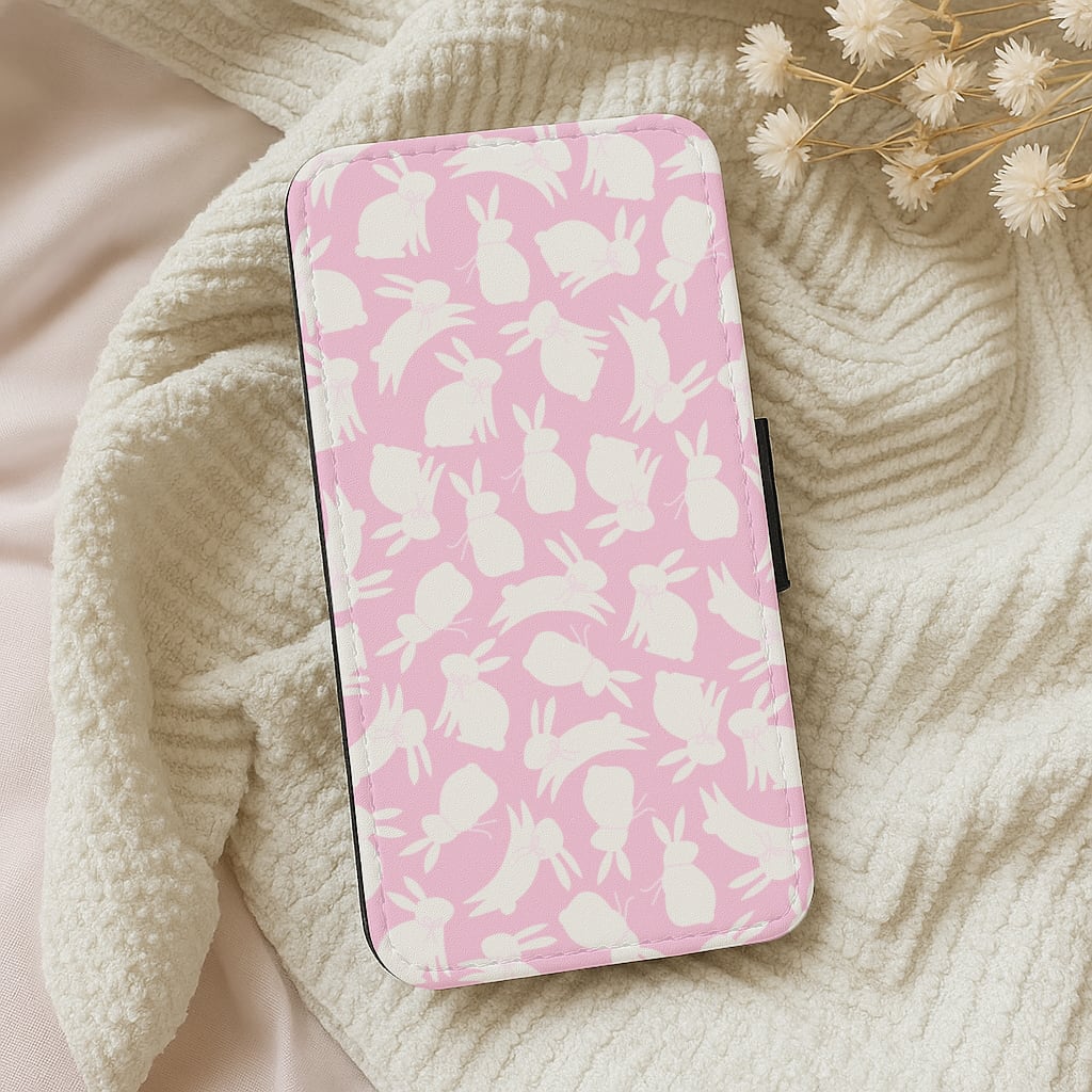 Bunnies And Bows - Easter Patterns Wallet Phone Case