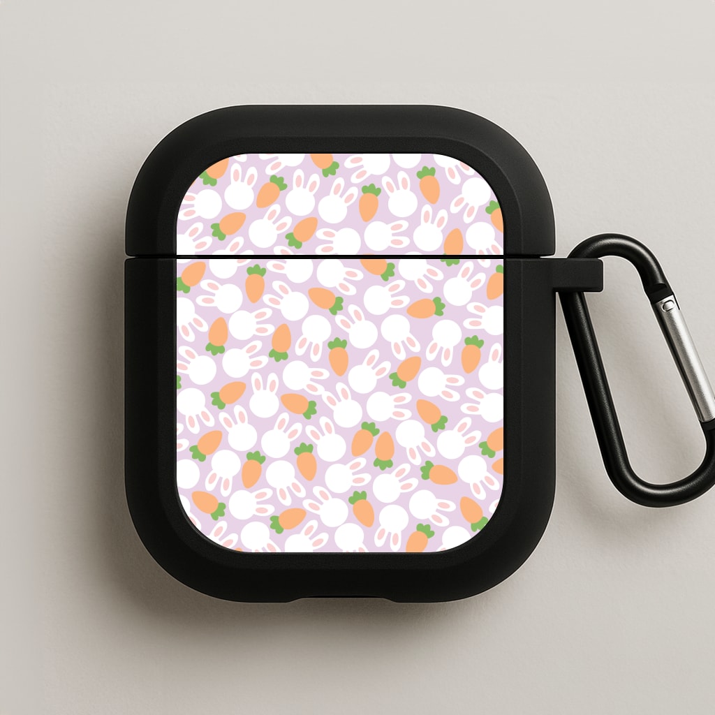 Rabbits And Carrots - Easter Patterns AirPods Case
