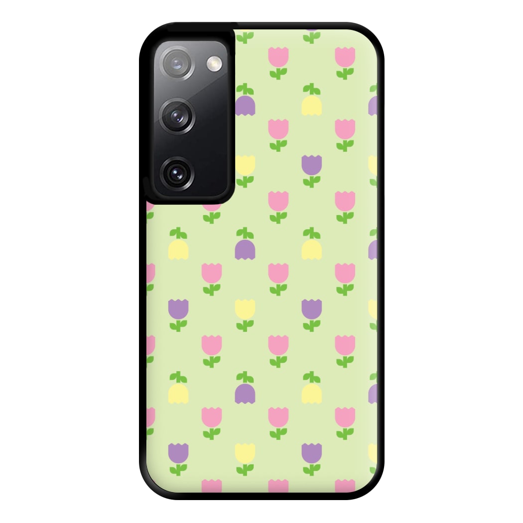 Pastel Tulips Pattern Phone Case for Galaxy S20