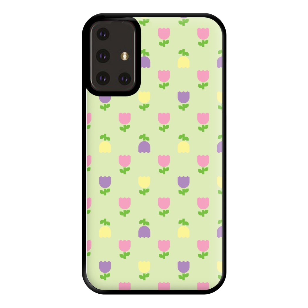 Pastel Tulips Pattern Phone Case for Galaxy A71