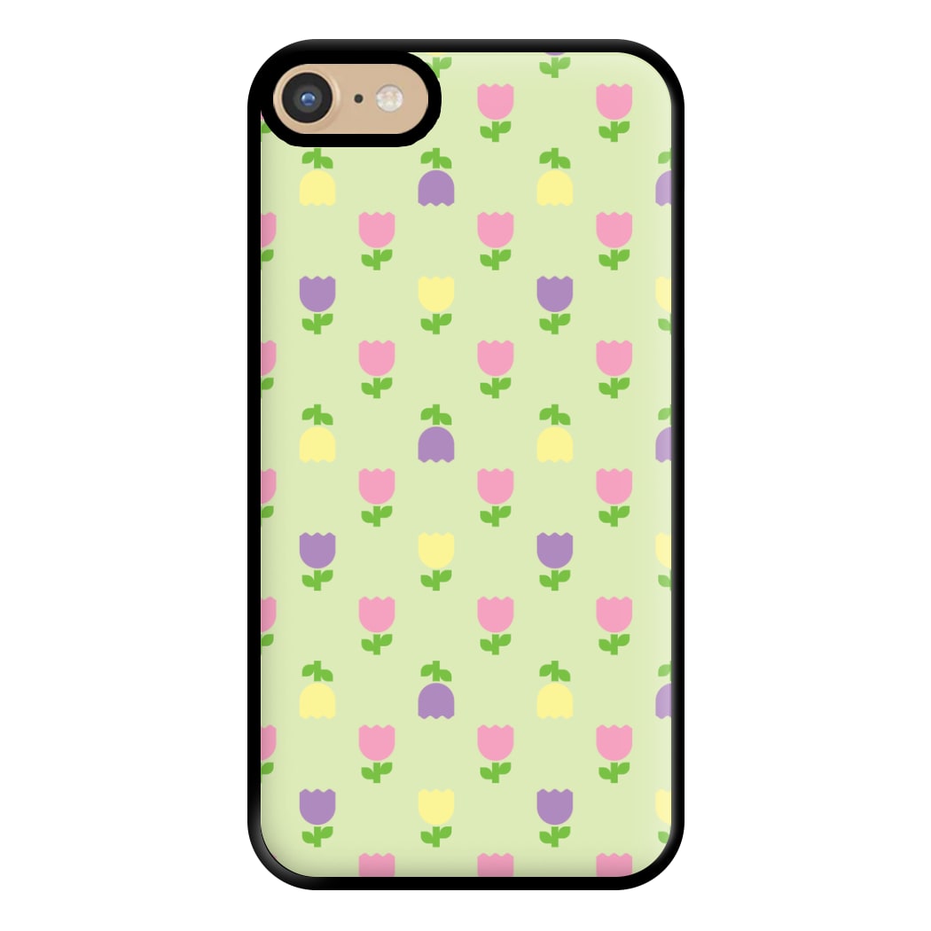 Pastel Tulips Pattern Phone Case for iPhone 6 / 7 / 8 / SE