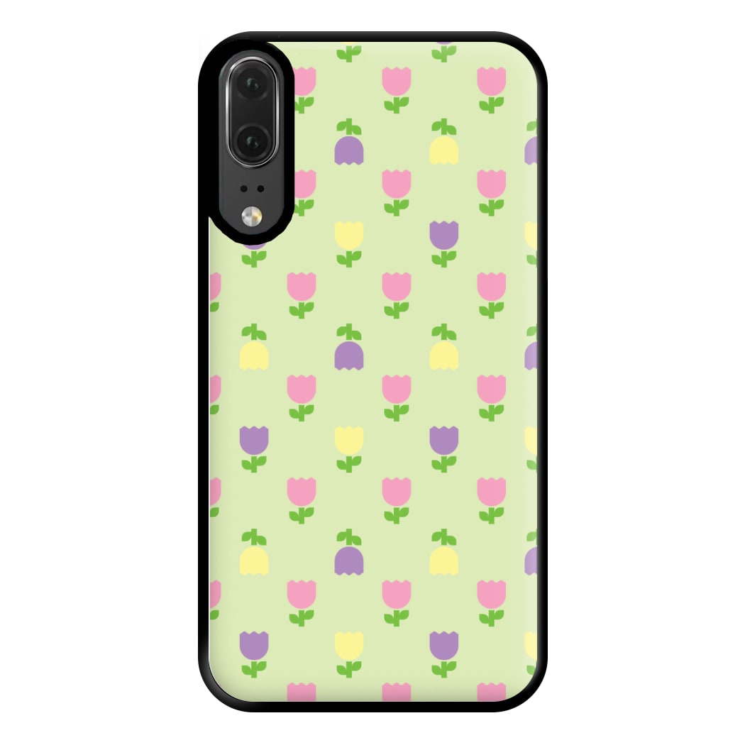 Pastel Tulips Pattern Phone Case for Huawei P20
