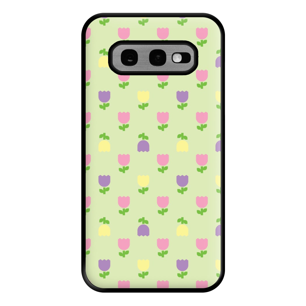 Pastel Tulips Pattern Phone Case for Galaxy S10e