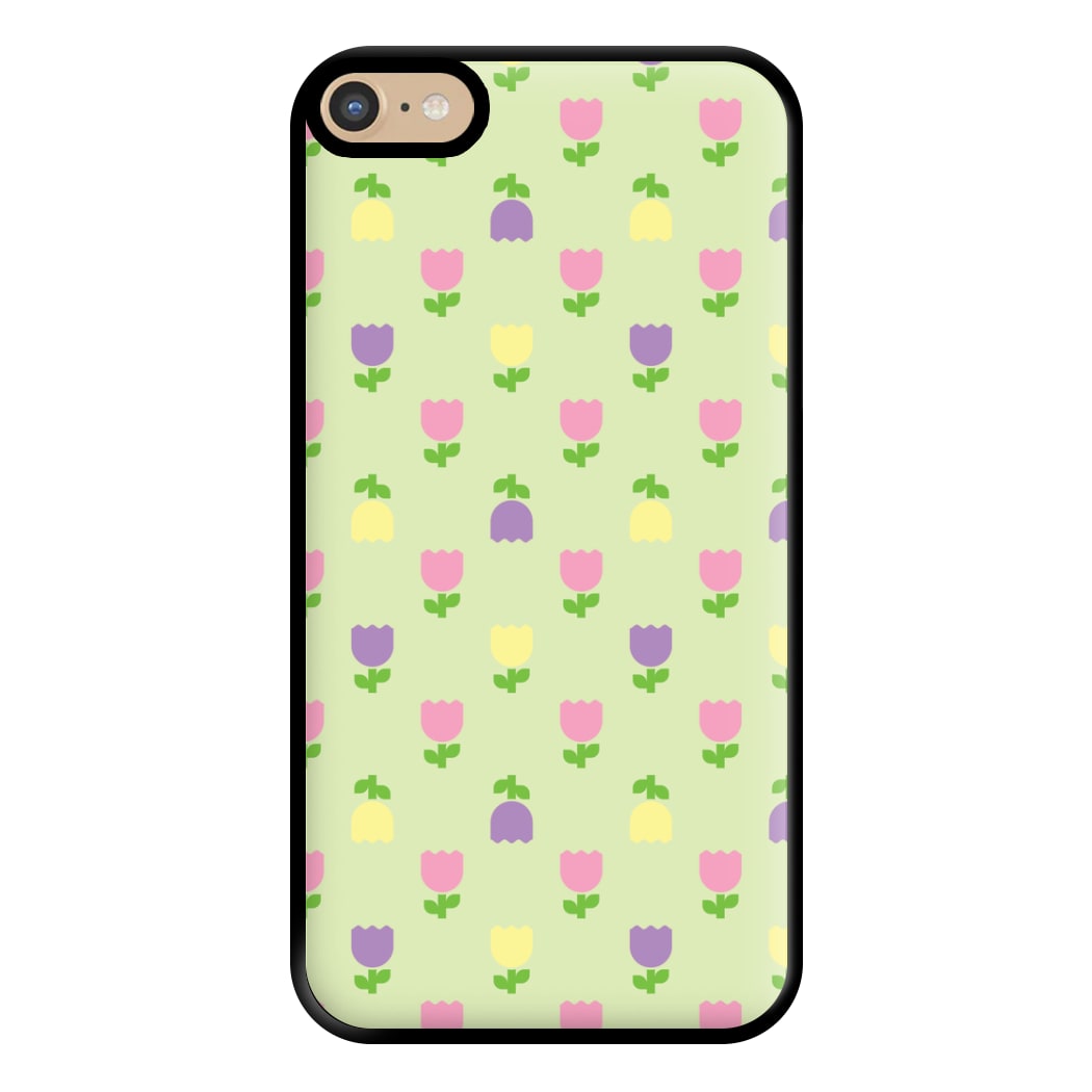 Pastel Tulips Pattern Phone Case for iPhone 6 Plus / 7 Plus / 8 Plus