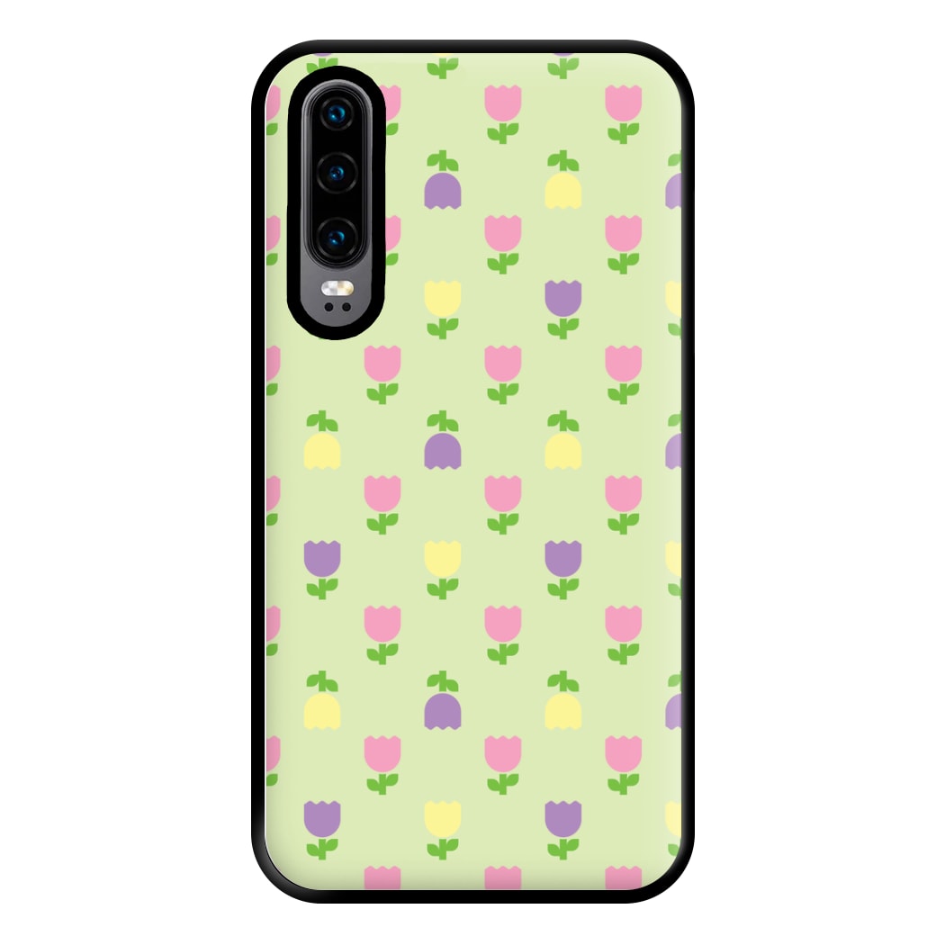 Pastel Tulips Pattern Phone Case for Huawei P30