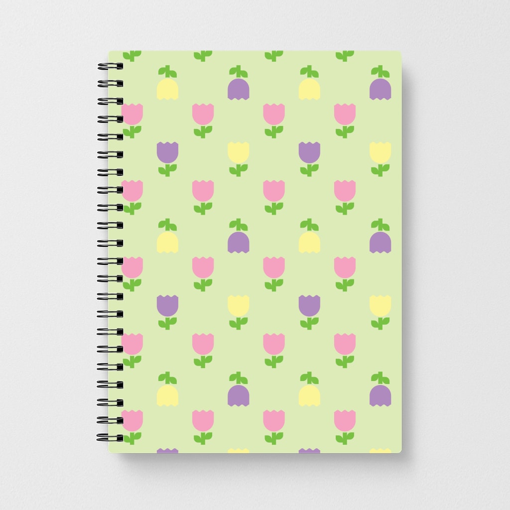 Pastel Tulips Pattern Notebook