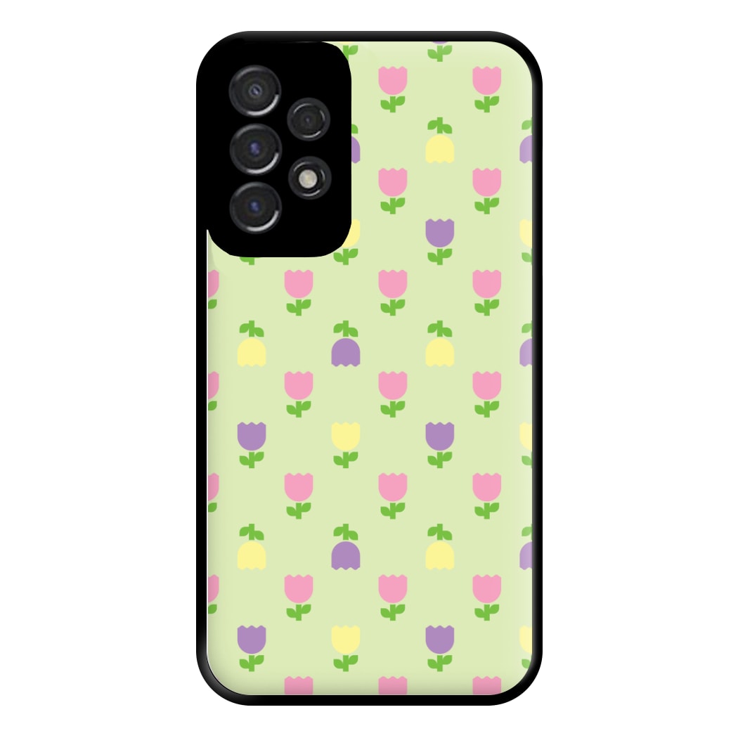 Pastel Tulips Pattern Phone Case for Galaxy A53