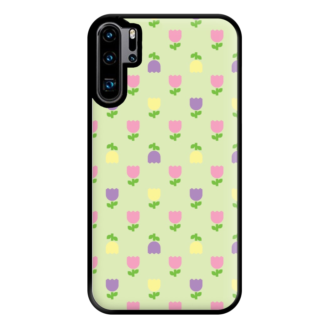 Pastel Tulips Pattern Phone Case for Huawei P30 Pro