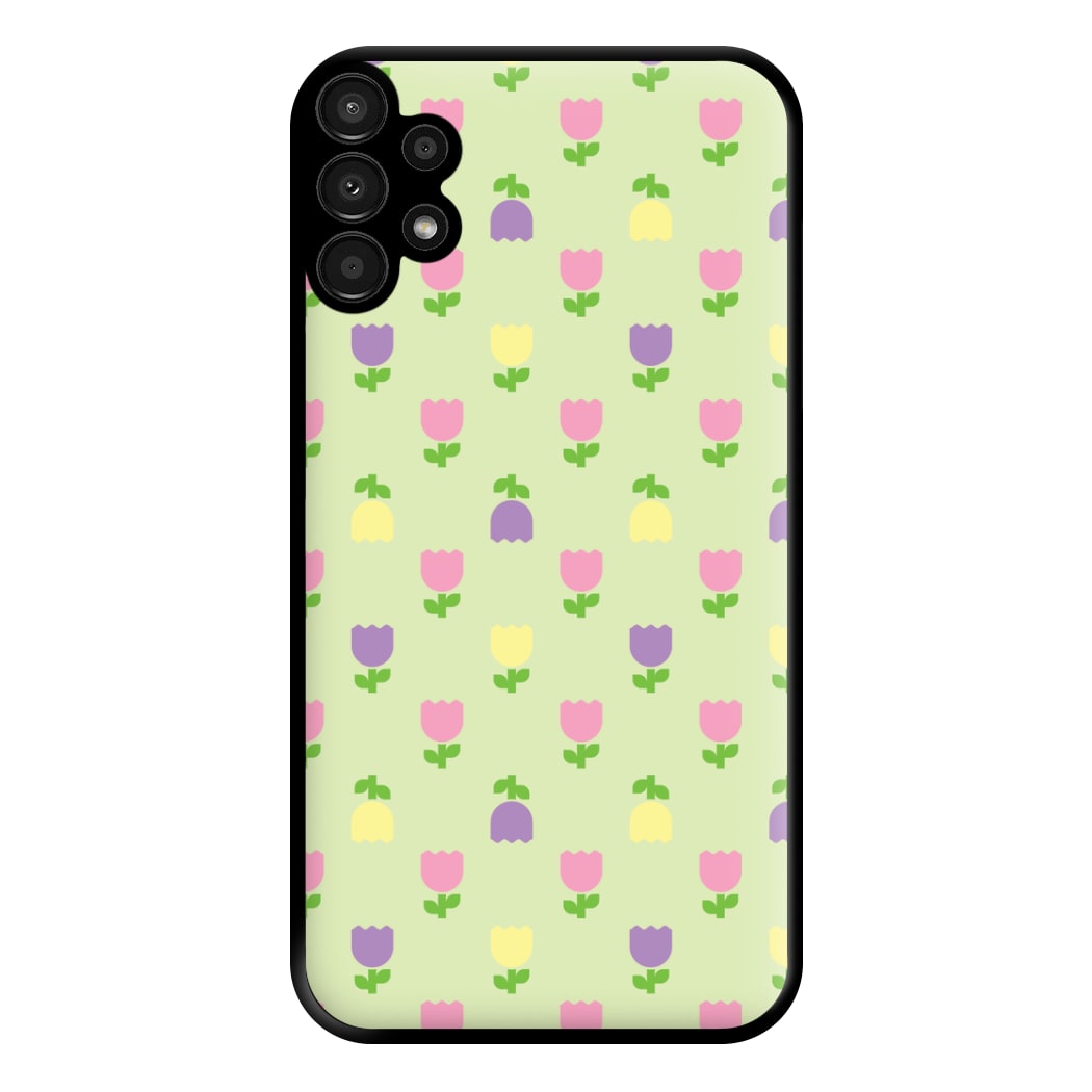 Pastel Tulips Pattern Phone Case for Galaxy A13