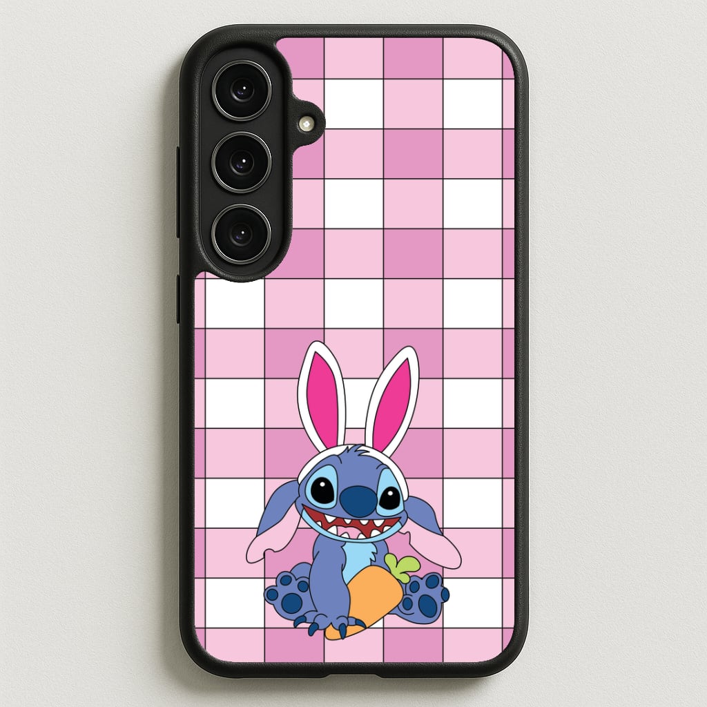 Easter Bunny Blue Alien Phone Case for Galaxy S25FE