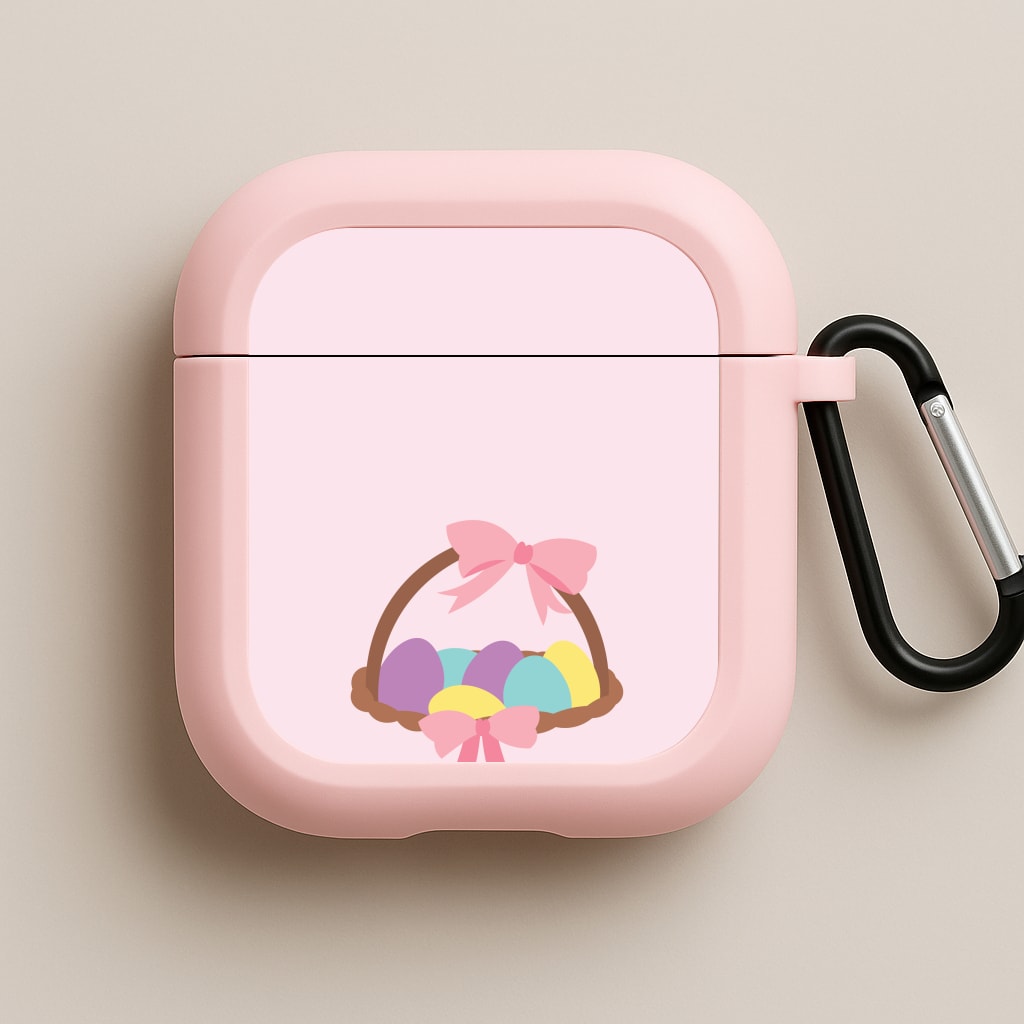 Pink Easter Basket Pink AirPods Case