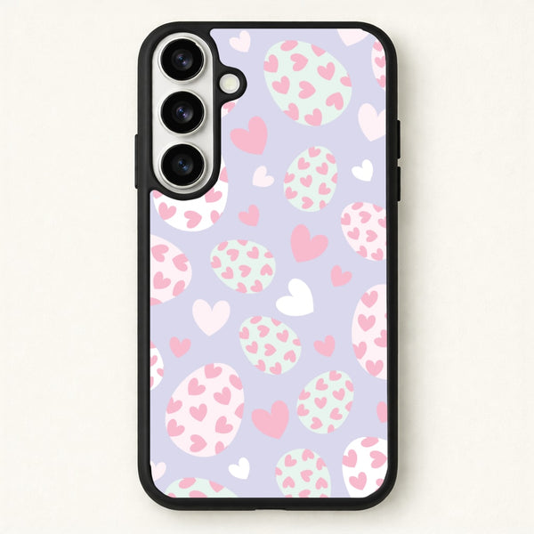 Heart Easter Eggs Pattern Phone Case for Galaxy S26 Plus