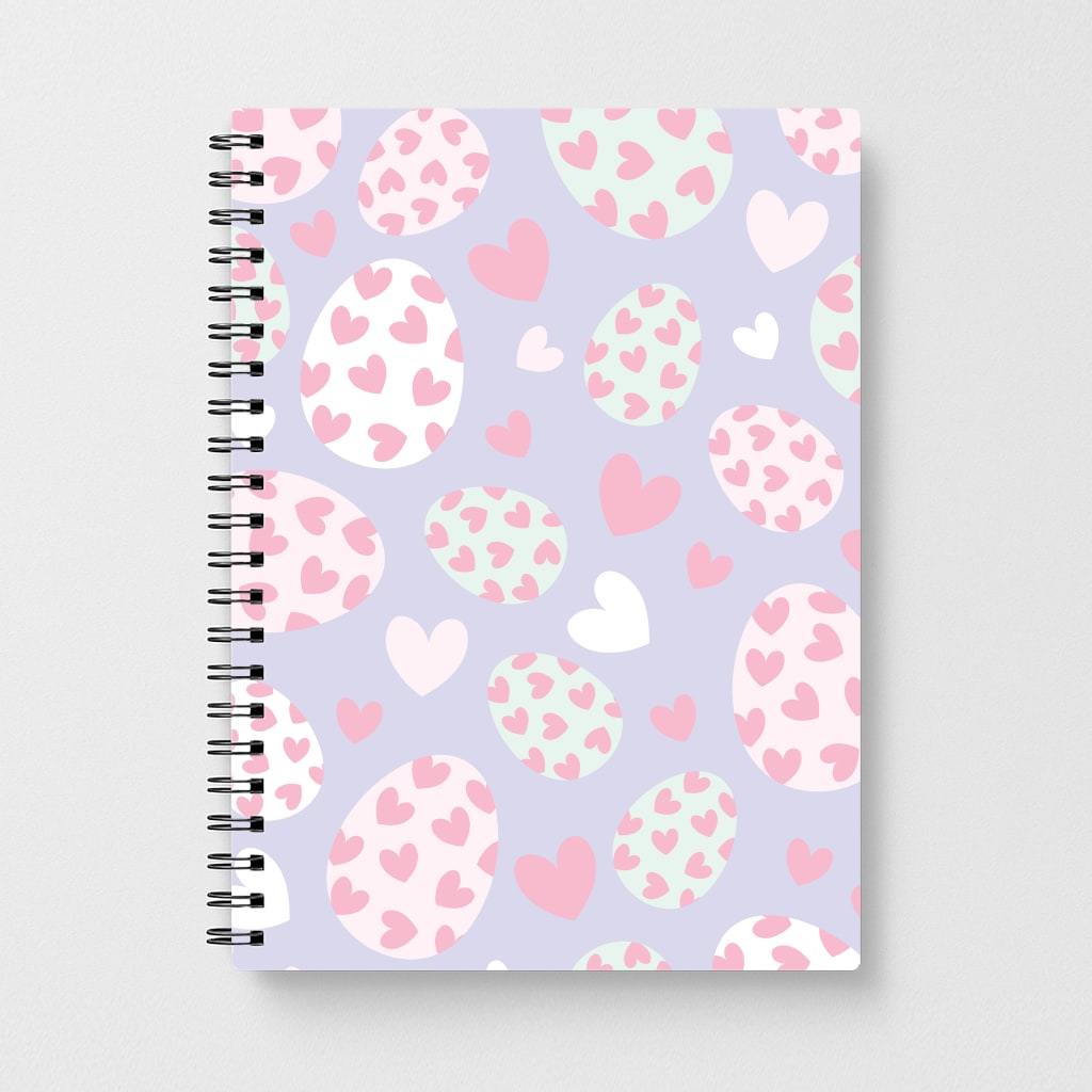 Heart Easter Eggs Pattern Notebook