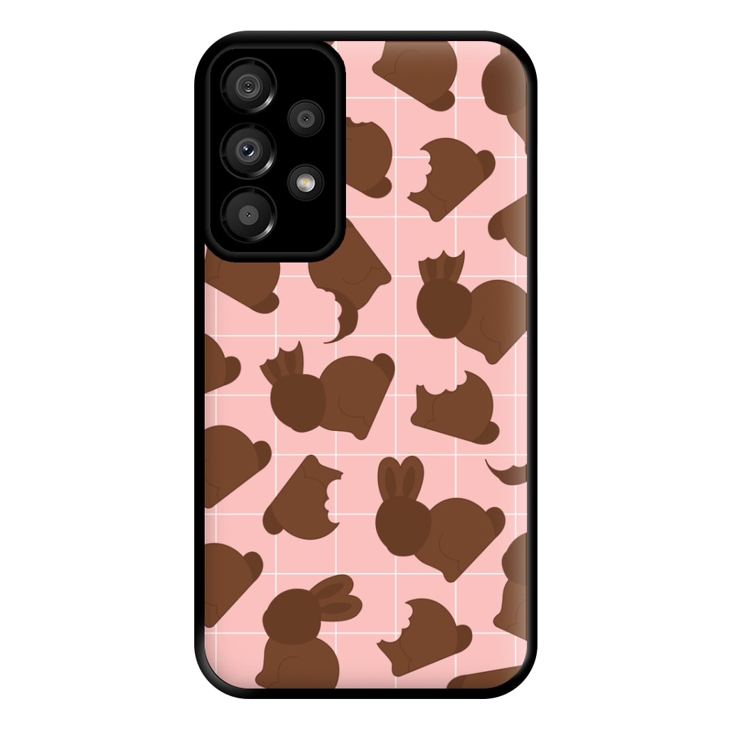 Chocolate Easter Bunny Pattern Phone Case for Galaxy A33