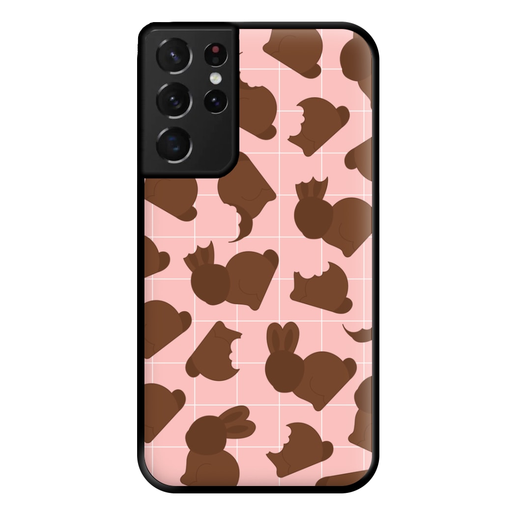 Chocolate Easter Bunny Pattern Phone Case for Galaxy S21 Ultra