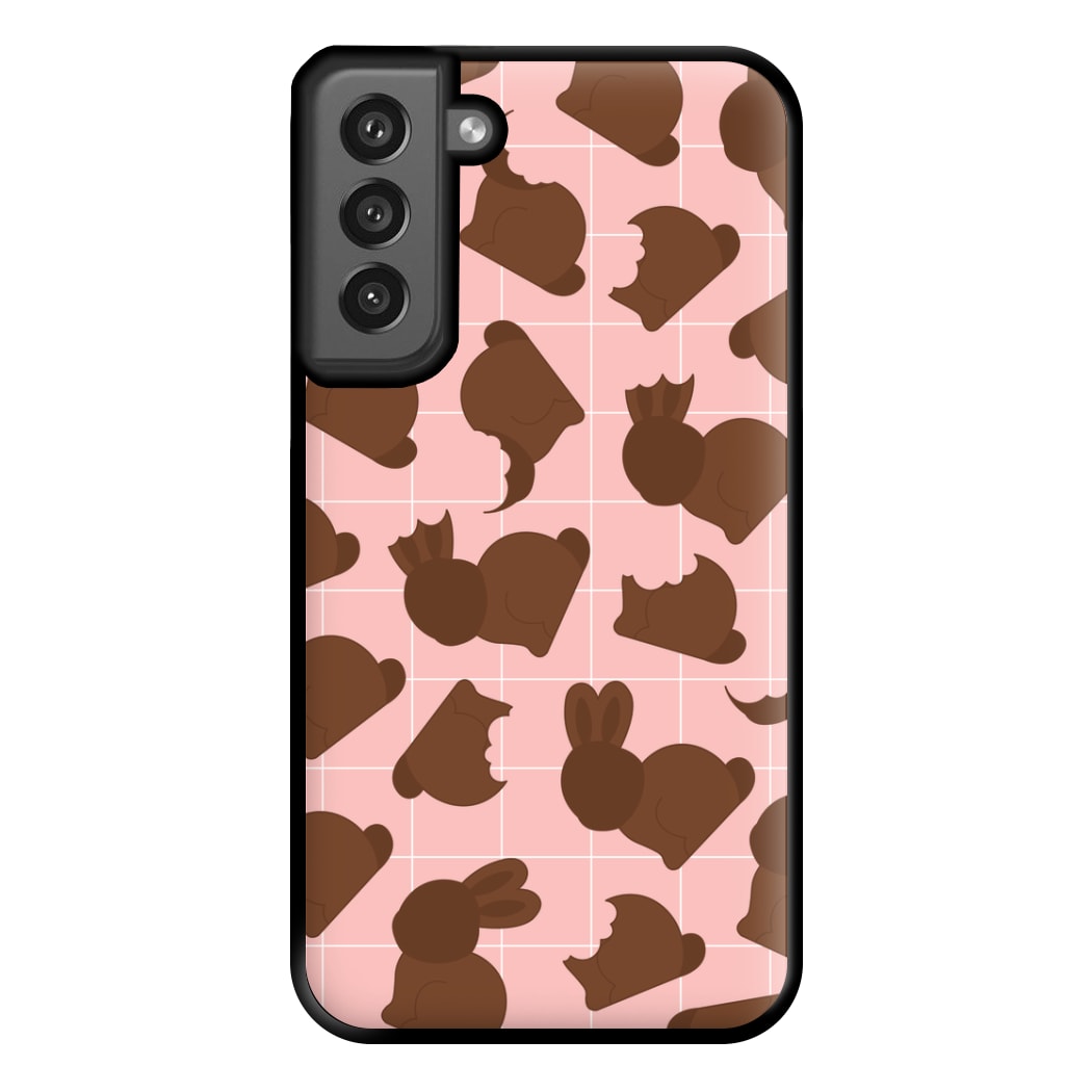 Chocolate Easter Bunny Pattern Phone Case for Galaxy S21FE