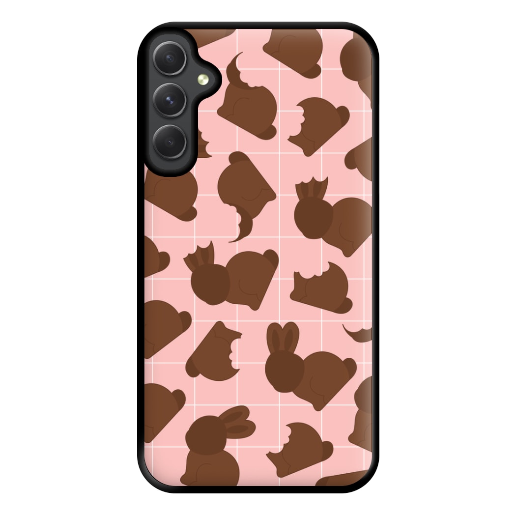 Chocolate Easter Bunny Pattern Phone Case for Galaxy A54