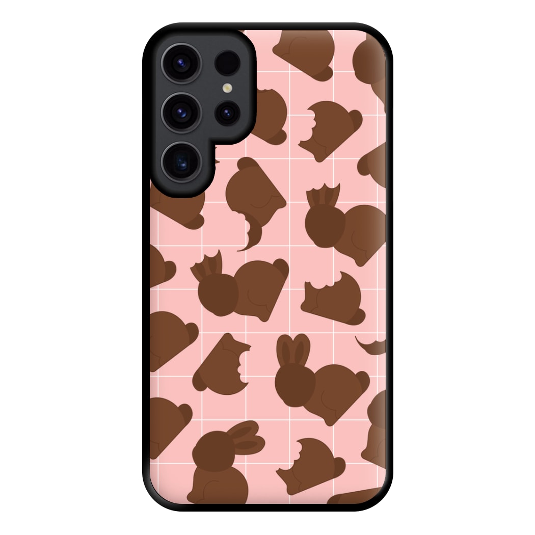 Chocolate Easter Bunny Pattern Phone Case for Galaxy S23 Ultra