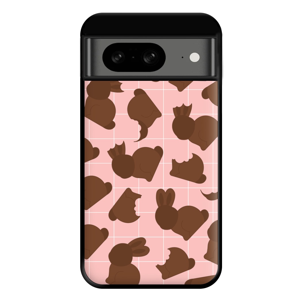 Chocolate Easter Bunny Pattern Phone Case for Google Pixel 8