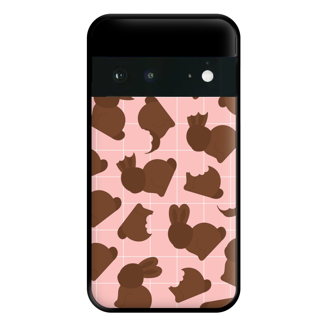 Chocolate Easter Bunny Pattern Phone Case for Google Pixel 6a