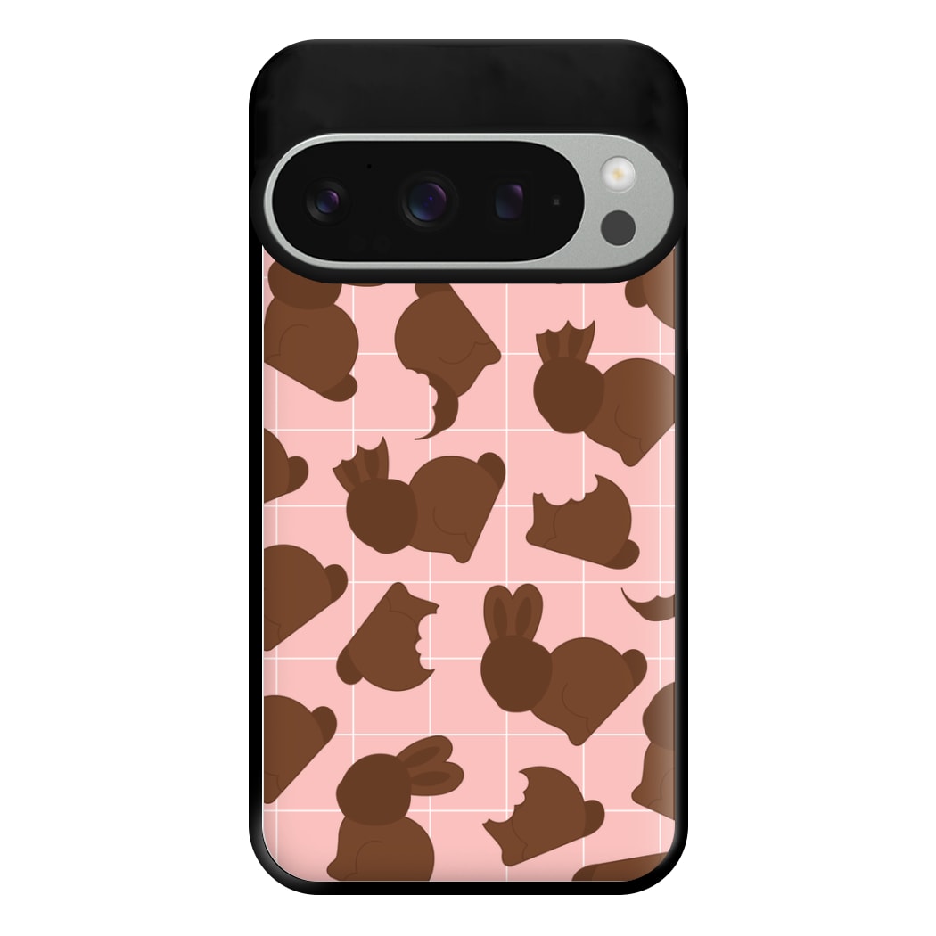 Chocolate Easter Bunny Pattern Phone Case for Google Pixel 9 Pro XL