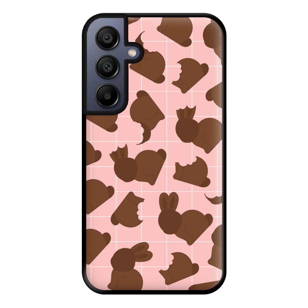 Chocolate Easter Bunny Pattern Phone Case for Galaxy A16