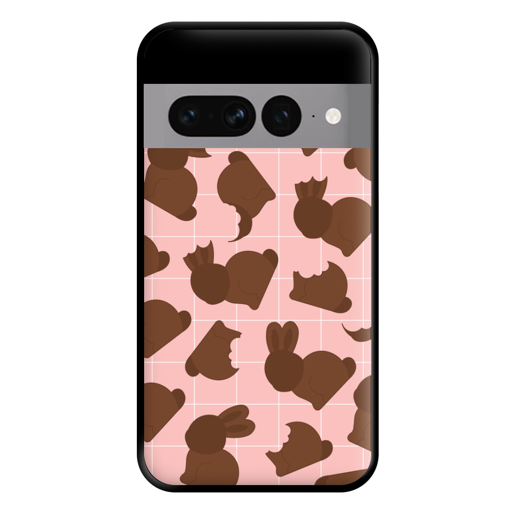 Chocolate Easter Bunny Pattern Phone Case for Google Pixel 7 Pro