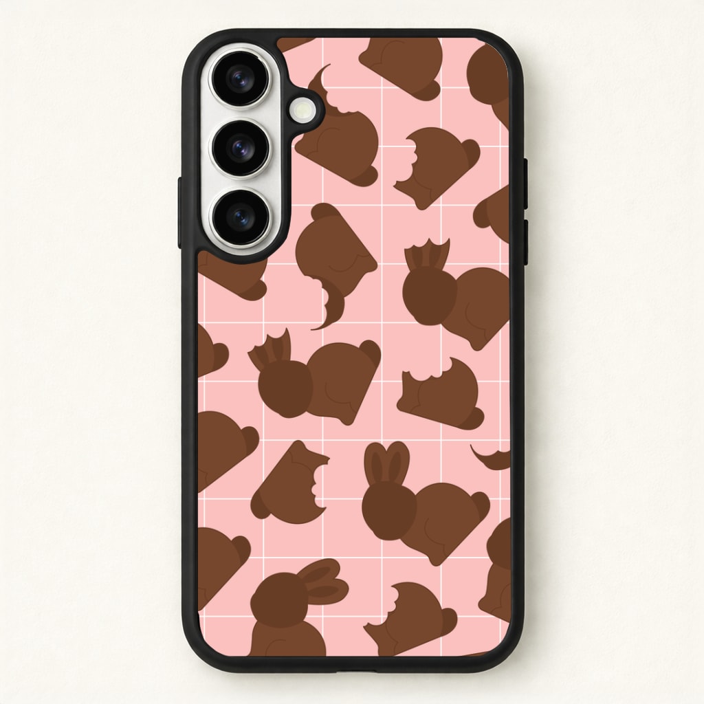 Chocolate Easter Bunny Pattern Phone Case for Galaxy S26 Plus