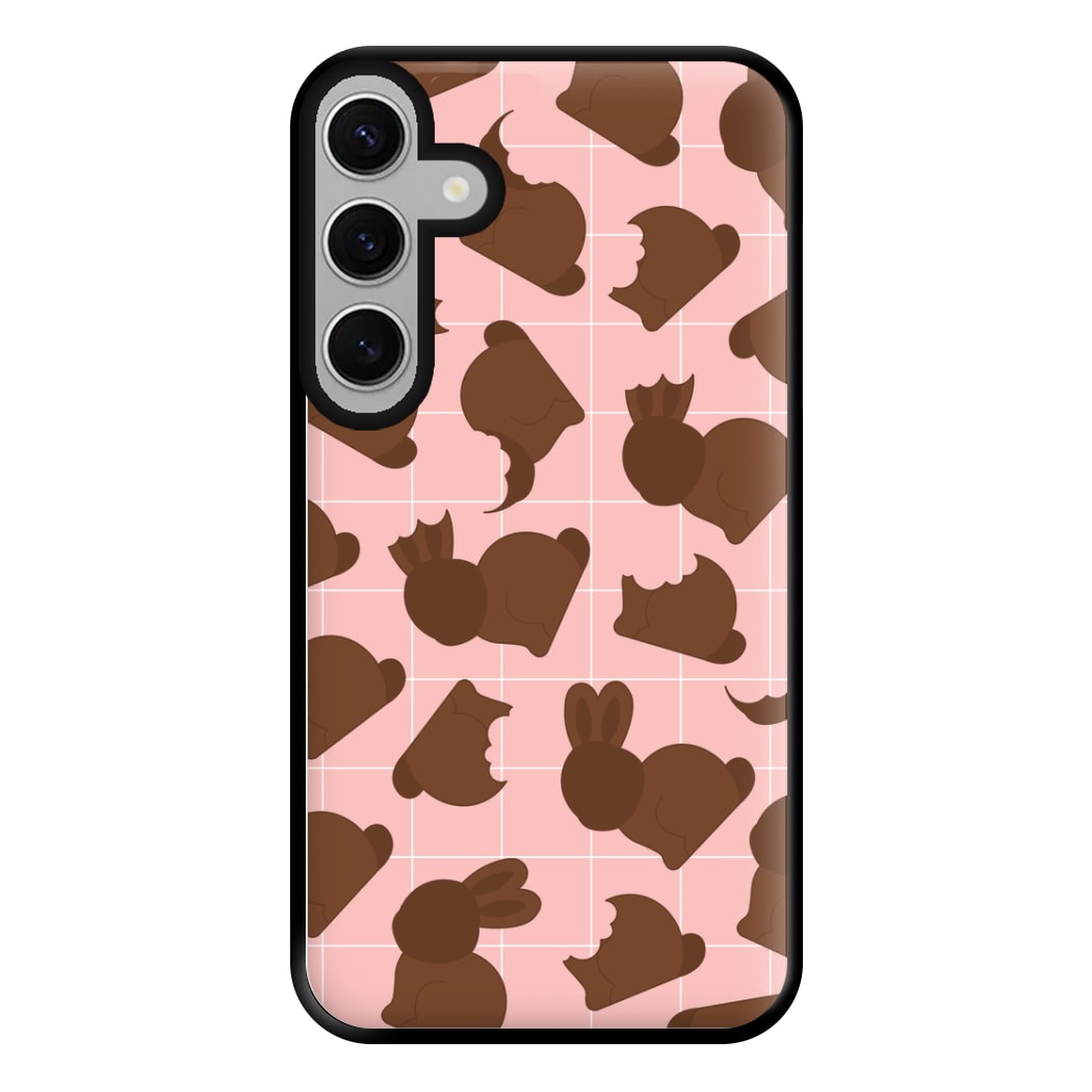 Chocolate Easter Bunny Pattern Phone Case for Galaxy S24FE