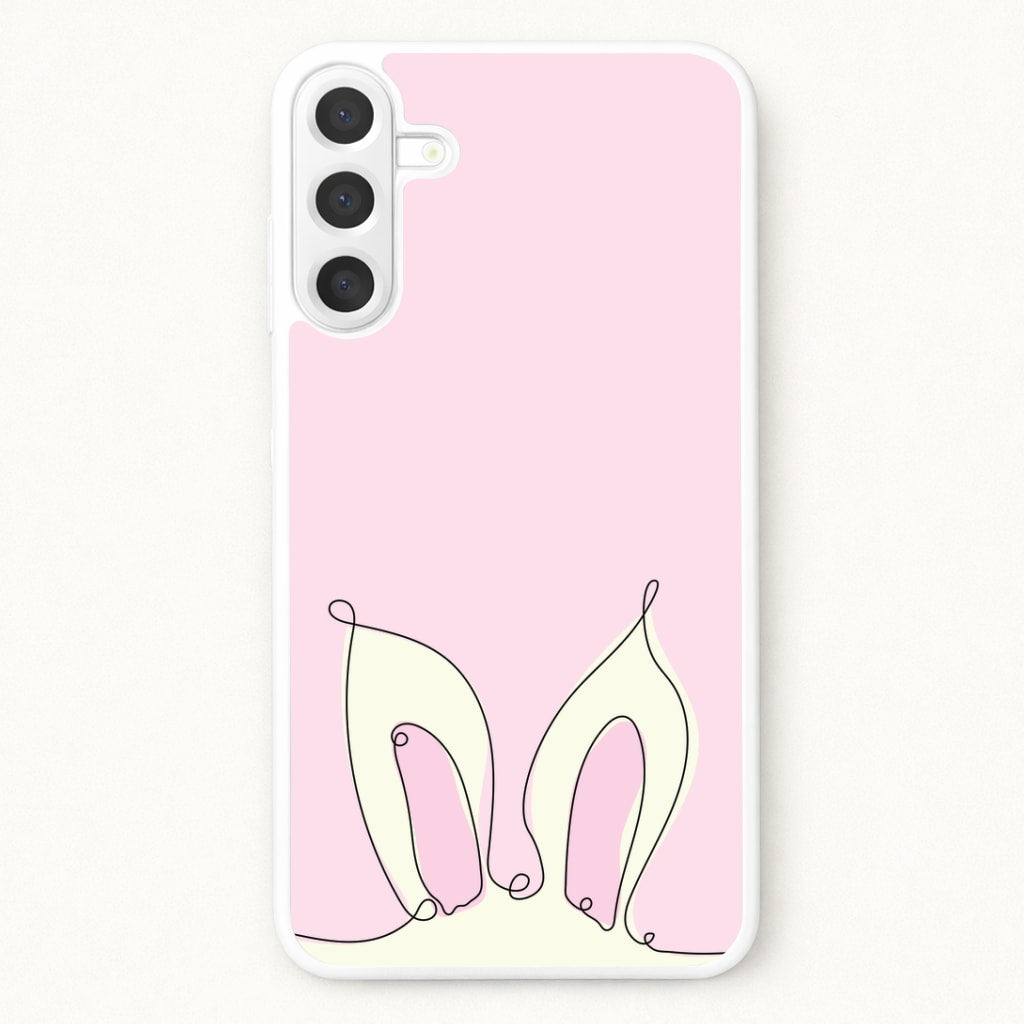 Outline Bunny Ears Phone Case for Galaxy A37