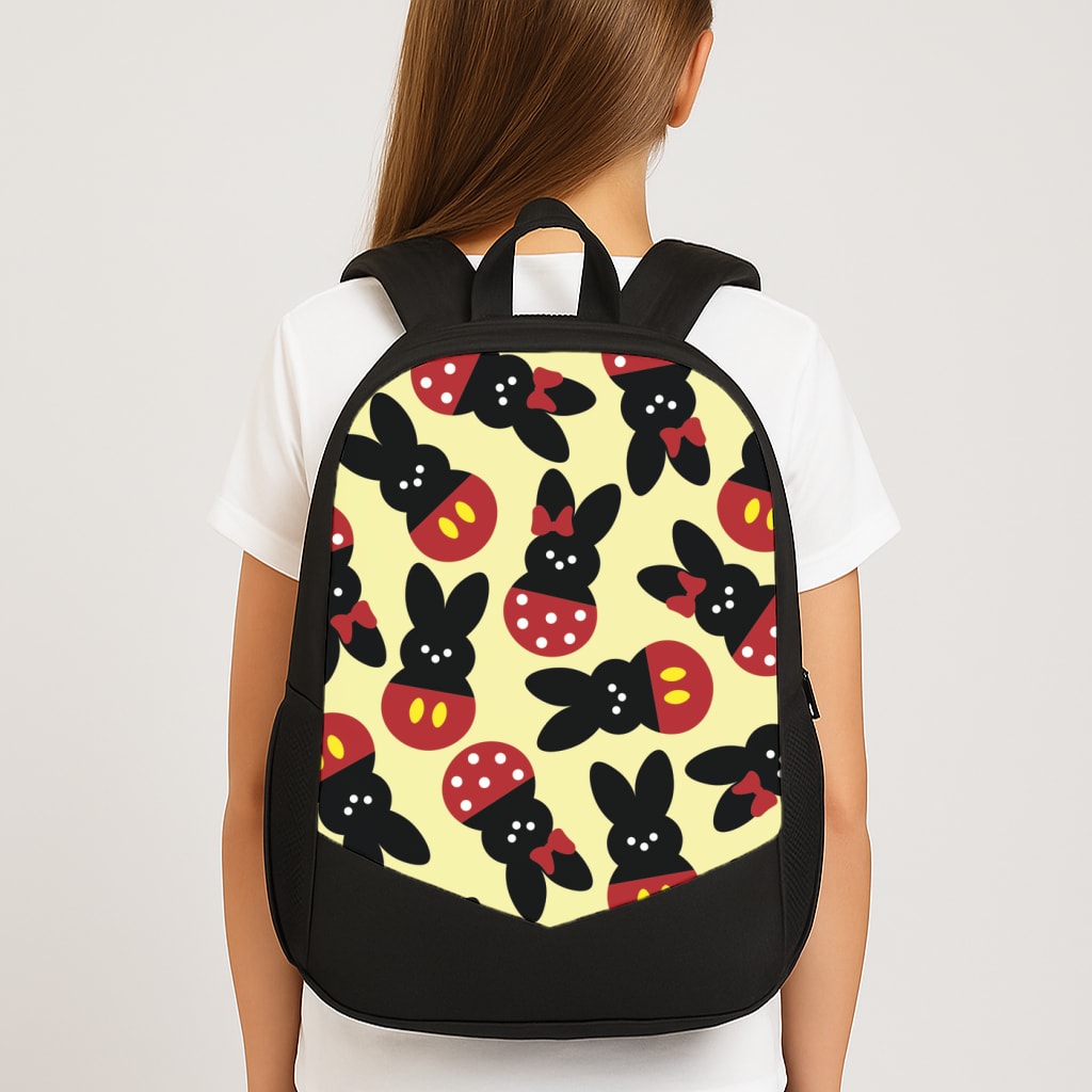 Mouse Peeps Pattern Large School Bag
