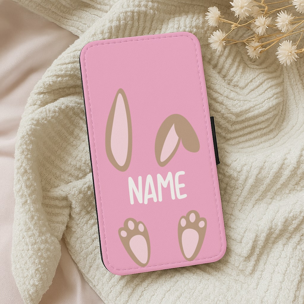 Brown Bunny Personalised Wallet Phone Case