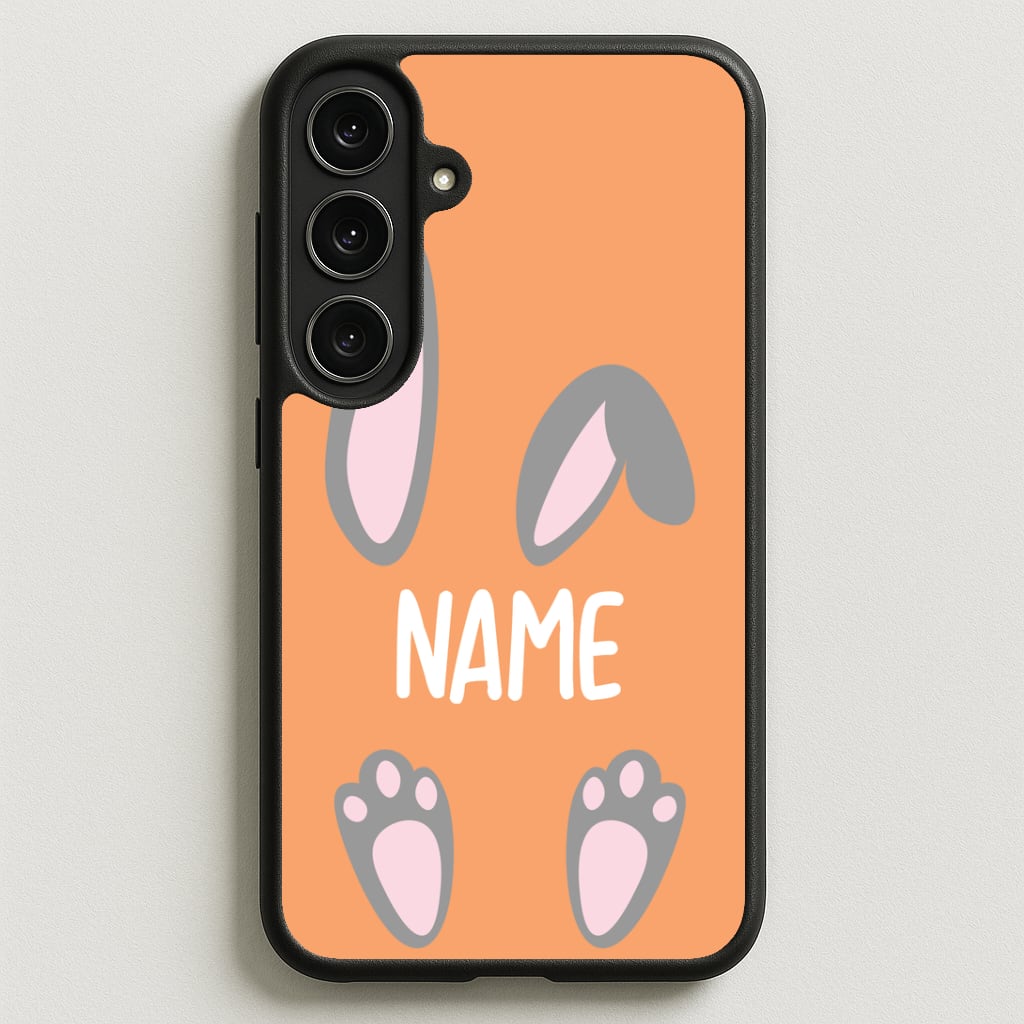 Grey Bunny Personalised Phone Case for Galaxy S25FE