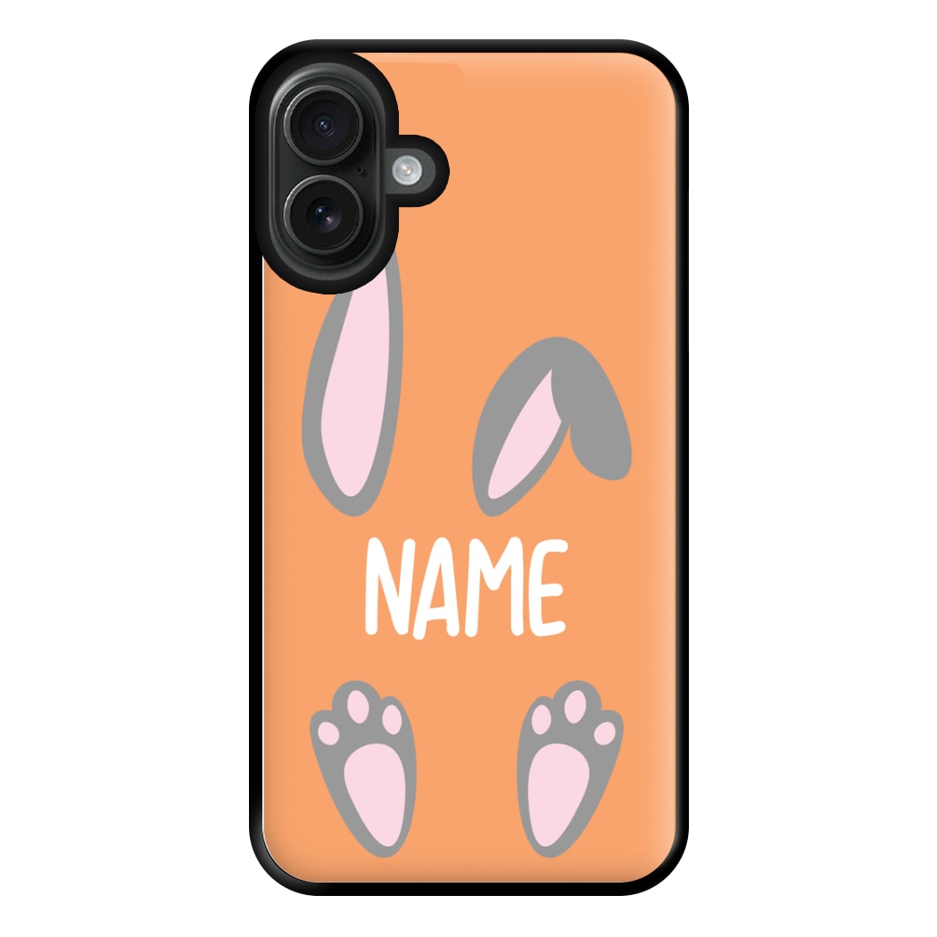 Grey Bunny Personalised Phone Case for iPhone 16 Plus