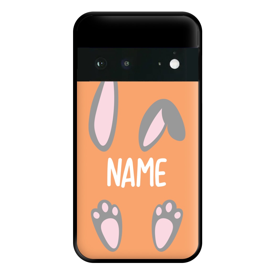 Grey Bunny Personalised Phone Case for Google Pixel 6a