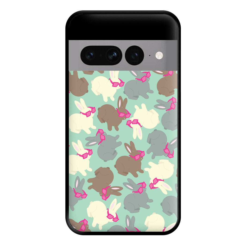 Bunny With Glasses Pattern Phone Case for Google Pixel 7 Pro