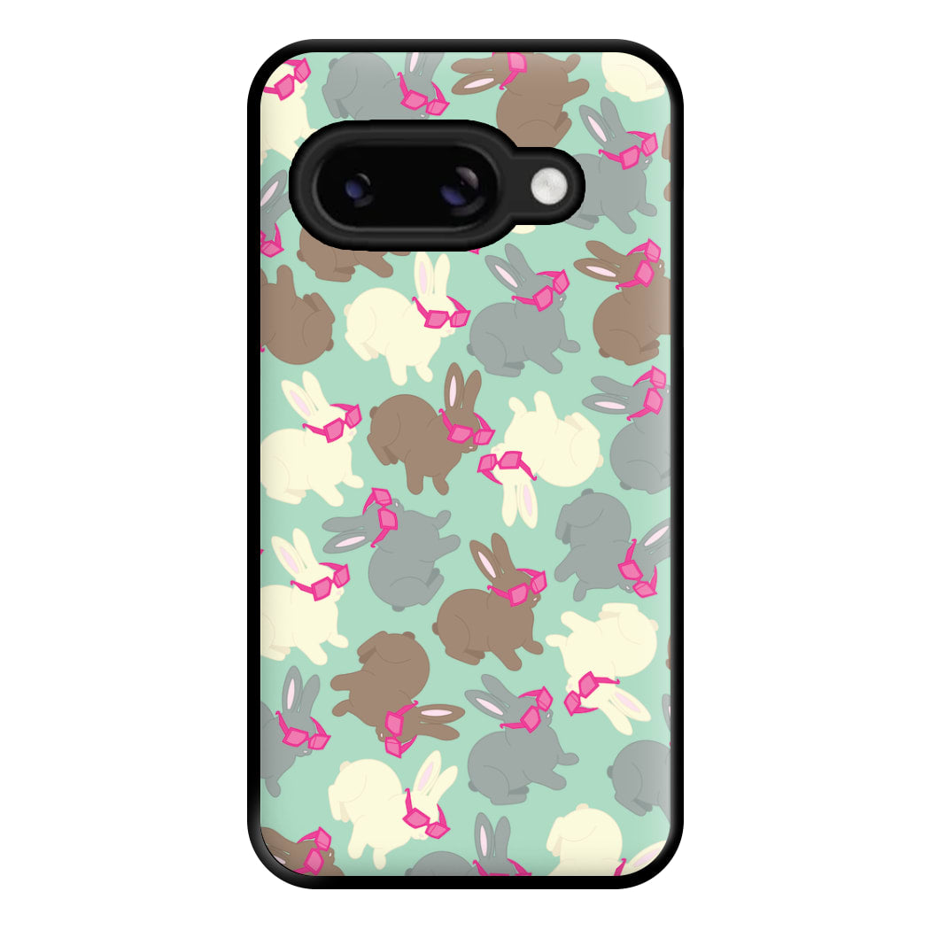 Bunny With Glasses Pattern Phone Case for Google Pixel 8a