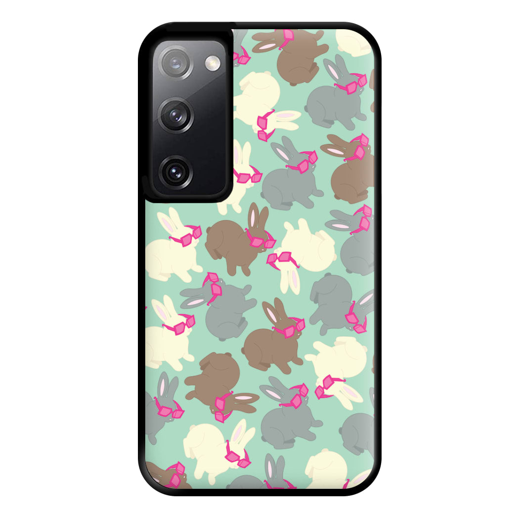 Bunny With Glasses Pattern Phone Case for Galaxy S20