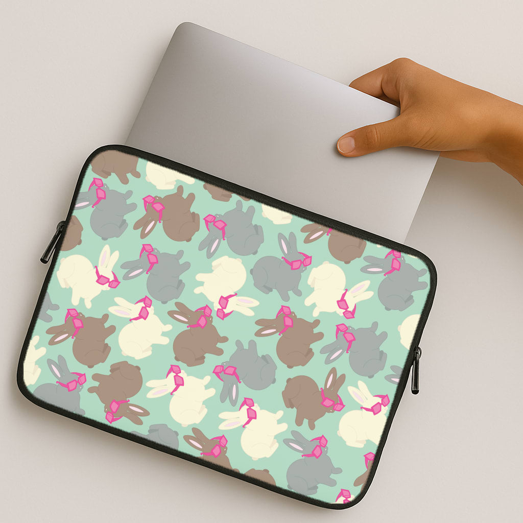 Bunny With Glasses Pattern MacBook Case